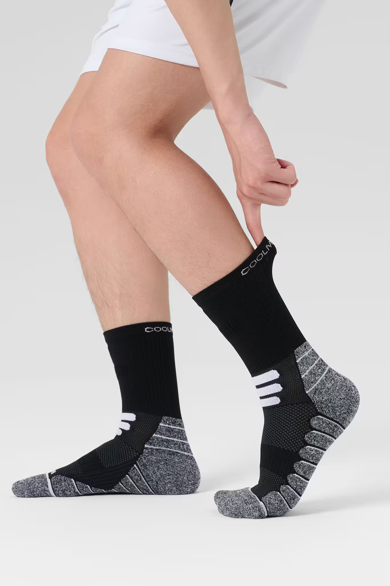 Tất Pickleball Nam Cổ Trung Court Black