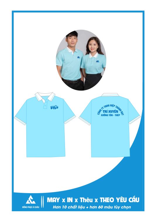 Áo Đồng Phục Polo Công Ty Màu Xanh
