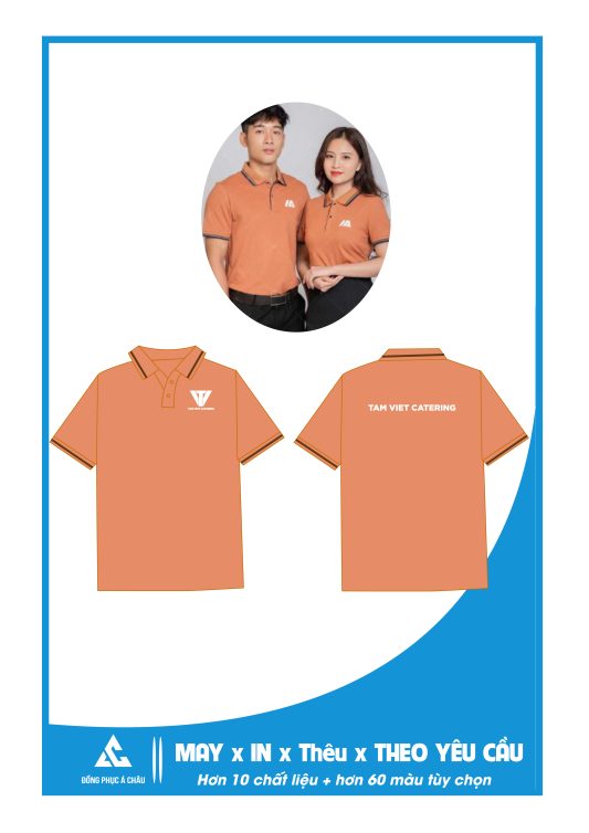 Áo Đồng Phục Polo Màu Cam