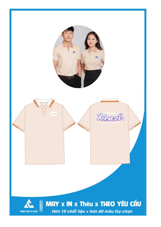 Áo Thun Công Ty Cổ Bẻ Màu Kem