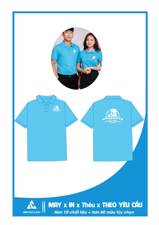 May In Áo Thun Đồng Phục Màu Xanh